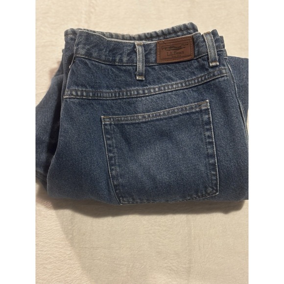 L.L. Bean Other - L.L. Bean Fleece Lined‎ Men's 42/29.5 Relaxed Fit Jeans Heavy Duty Denim Raw Hem